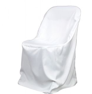 White Poly Folding Chair Covers Wedding