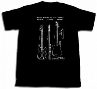 Leo Fender Precision Bass Patent Shirt L Guitar Large