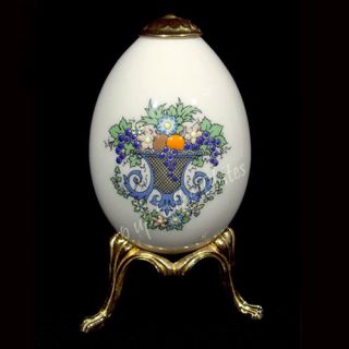 Lenox China Autumn Pattern Egg with Stand Treasures Collection 1994