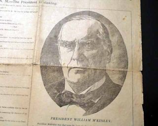 William McKinley Assassination Shot by Leon Czolgosz Buffalo NY
