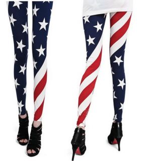 Funky Leggings American Flag Tights Legwear Pants Fashion