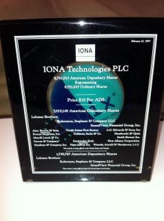 Lehman Brothers Iona Technologies Deal Toy