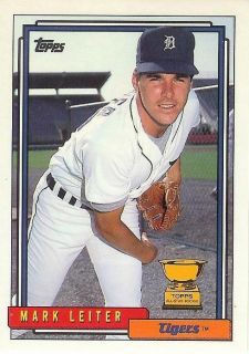 1992 Topps 537 Mark Leiter All Star Rookie Tigers Mint
