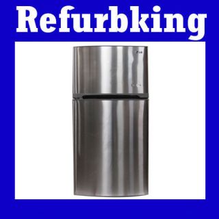 LG 19 Cu Ft Top Freezer Refrigerator Stainless Steel Ice Maker