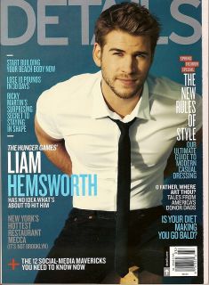 Details Magazine Liam Hemsworth HUNGER GAMES Ricky Martin March 2012