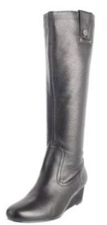Libby Edelman Paula Leather Tall Boots Black 8M