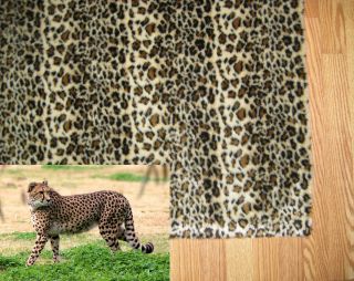 Leopard Cheetah Print Faux Fur Accent Rugs Softest Plush Fibers Non
