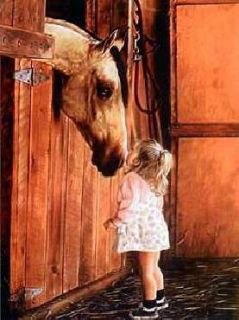 Lesley Harrison Little Visitor  Child with Horse