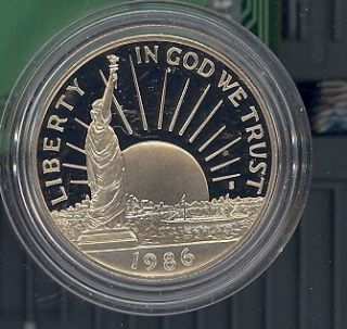 1986 Liberty Half Dollar Proof Statue of Liberty COIN ONLY