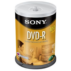 Sony DVD R 100 Pack