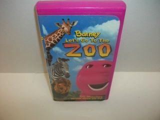 Barney Barneys Lets Go to The Zoo Kids Video VHS Tape 045986020352