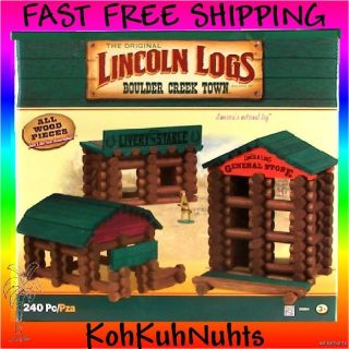 Lincoln Logs Boulder Creek Town Building Set 240 pc The Original All