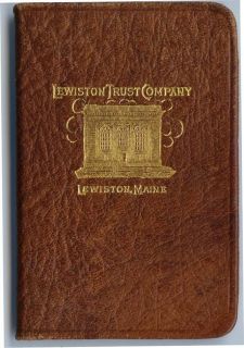 Pocket Calendar Notebook Lewiston Trust Company Lewiston Maine