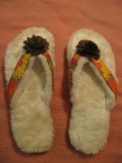 Lindsay Phillips Cosmo Furry Flip Flop Sandals Switchflops Size 7