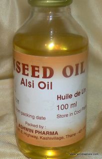 Linseed Alsi Oil 3 5 FL oz 100 ml Aswin Pharma