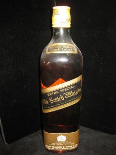 Vintage UNOPENED Johnnie Walker BLACK LABEL Whisky Liqueur Bottle ~ 40