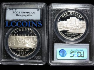 2007 P Little Rock Desegregation Silver Commemorative Dollar PR69DCAM