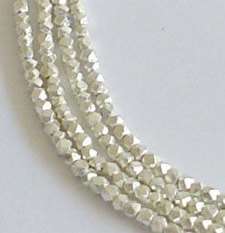 TWH Karen Silver 250 Little Facet Beads 1mm 12 5