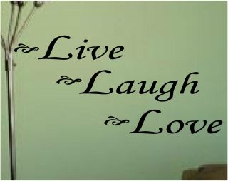 Live Laugh Love Vinyl Lettering House Wall Decals Quotes Words Decor