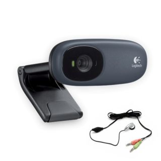 Logitech Webcam C110 1 3 MP w Built in Mic Free Headset for XP Vista