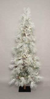 Rustic Long Needle Pine Cone Christmas Tree Pre Lit