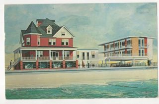 Canterbury Hall Motel Longport New Jersey NJ Chrome Postcard