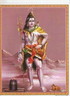 Lord Shiva Shiv Beautiful Indian Poster 9 x11 9596