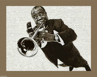 World Graffiti Banksy Louis Armstrong Trumpet Gothic Street Art