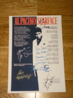 Signed Poster Al Pacino Steven Bauer Robert Loggia Reprint