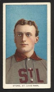 1909 11 T206, George Stone, Piedmont back, St. Louis, EX,, Check scans