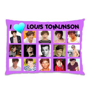 One Direction 1D Louis Tomlinson 30x20 Queen Size Photo Pillow Case