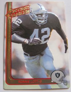 1991 Action Packed Update Ronnie Lott Raiders Card 79