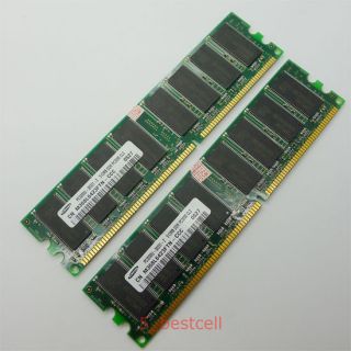 2x512MB PC3200 DDR400 184pin Low Density Non ECC Desktop Memory
