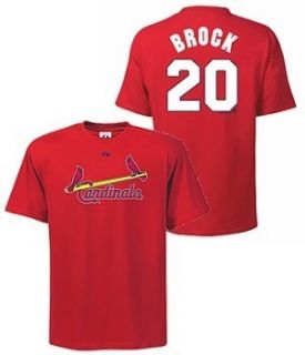 Lou Brock St Louis Cardinals Name and Number Player ID T Shirt by