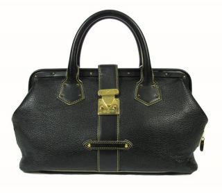 Louis Vuitton Suhali Leather LIngenieux PM Doctor Bag Black Handbag