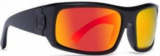 Von Zipper Sunglasses Kickstand SMSFXKIC BLN Black Satin, Luner Chrome
