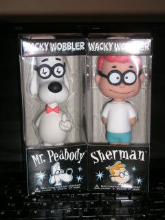 FUNKO Mr. Peabody & Sherman Wacky Wobblers MINT IN MINT BOXES Cartoon