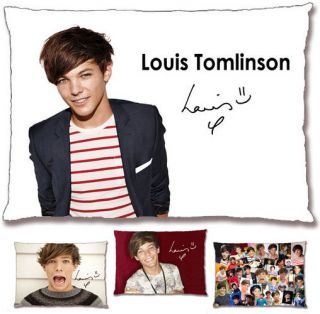 1D Louis Tomlinson One Direction Preprinted Autograph Pillow Case