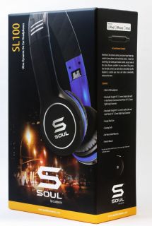 Soul by Ludacris SL100UB Ultra Dynamic Headphones New Black Blue