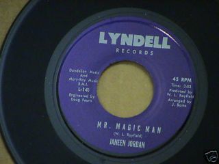 NORTHERN SOUL Janeen Jordan MR. MAGIC MAN Lyndell M  hear soundclip