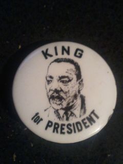 Vintage 1968 Martin Luther King for President Political Pin
