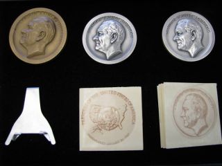 1965 Lyndon B Johnson Inaugural Medal Silver Coin Set