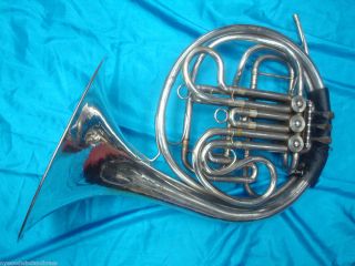 Vintage C F Schmidt Double French Horn C 1923 RARE Plays Great