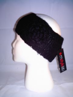 Style Lab Winter Head Band Flower Design Black Color One Size NWT