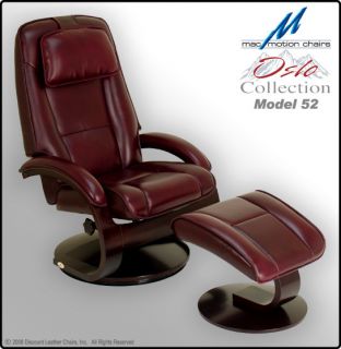 Mac Motion Swivel Leather Recliners Chair Ottoman