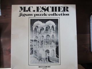 Escher Jigsaw Puzzle 12 Belvedere Complete Puzzle Vintage