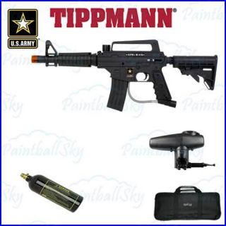Tippmann US Army Alpha Black M16 Mod Paintball Gun Cyclone Feed System
