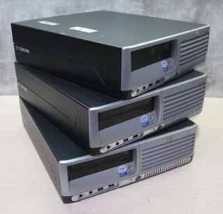 Lot of 3 HP DC7700 SFF Desktop PC Core 2 Duo 1 86GHz 1GB 80GB