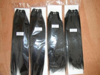 14 16 18Machine Made Indian Remy Human Hair Weft Silky Straight 1B