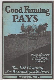 Old Advertising Booklet Farm Machinery Western Land Roller Co Hastings